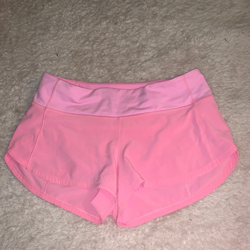 Lululemon speed up shorts pink